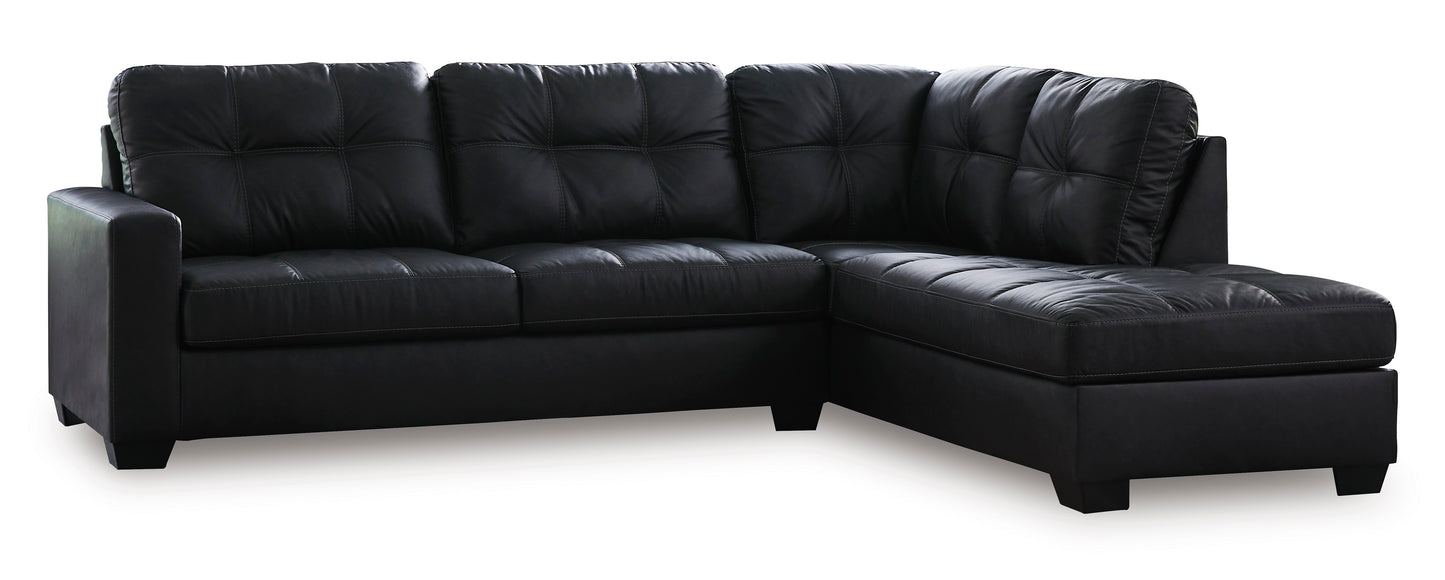 Barlin Mills sectional with chaise carbon