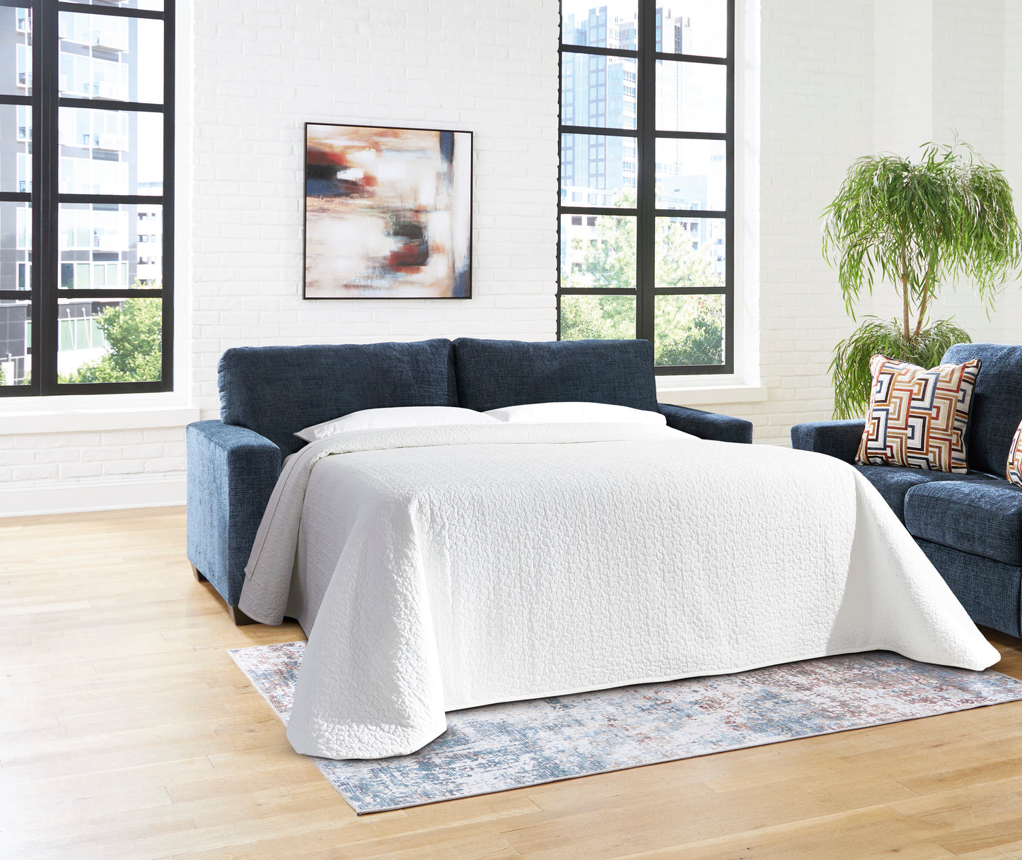 Aviemore sleeper sofa open ink
