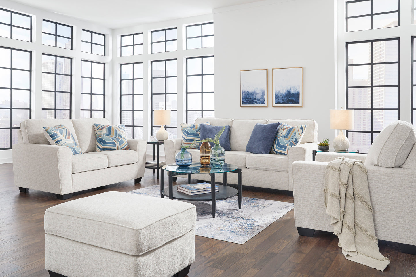 Cashton living room set snow color