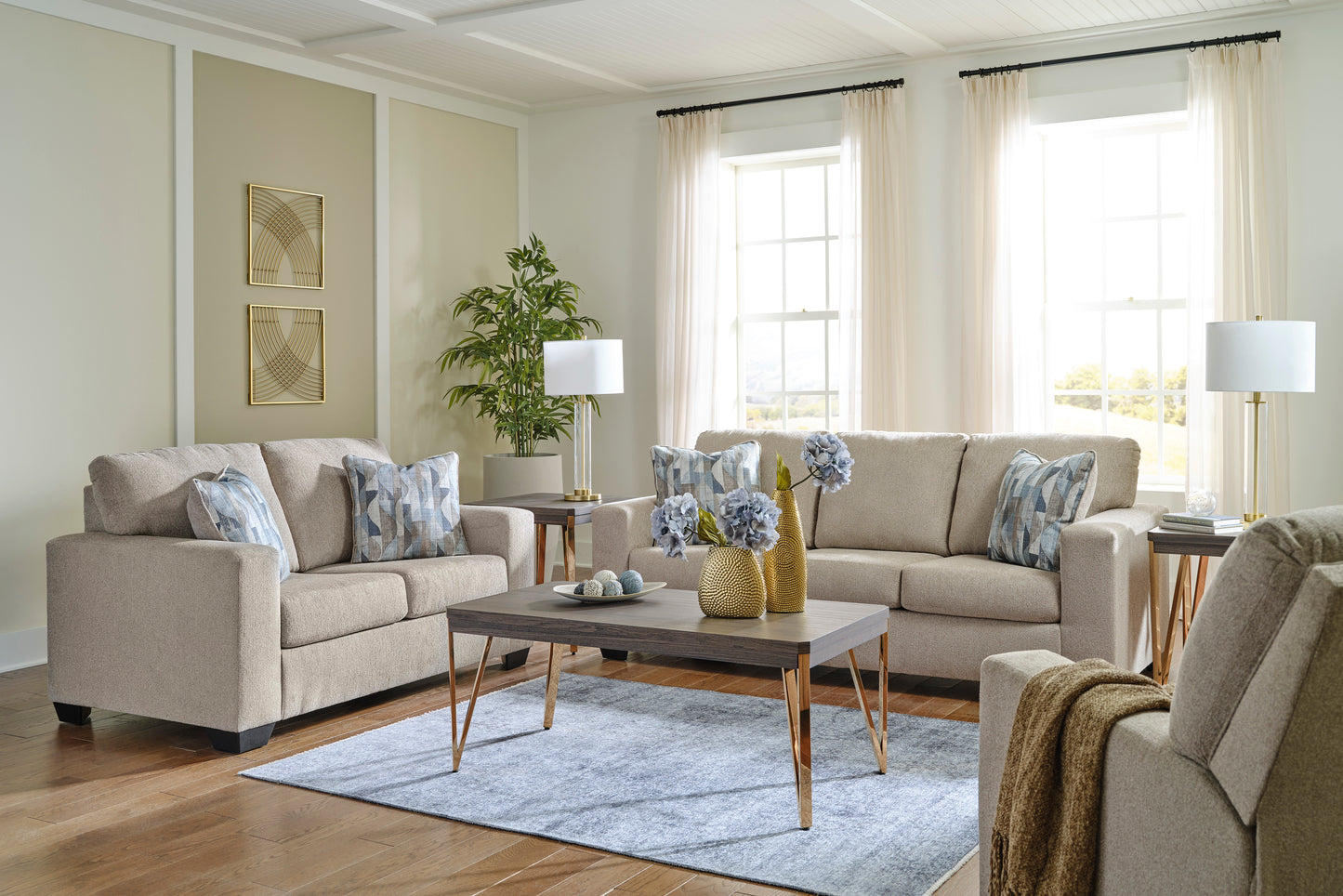 Deltona living room set parchment color