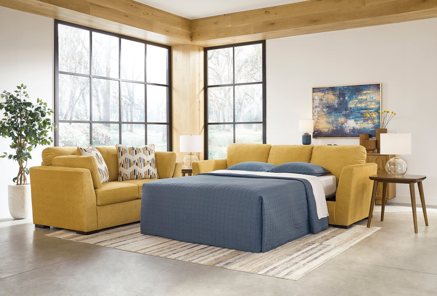 Keerwick sleeper sofa with open bed
