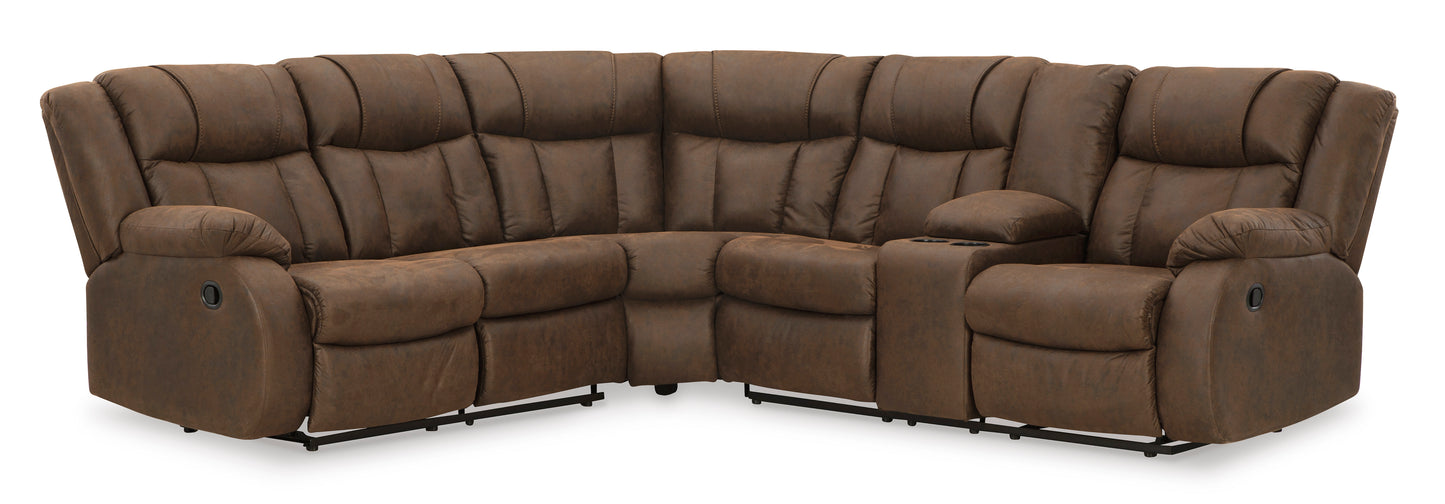 Trail Boys Reclining Sectional with Console