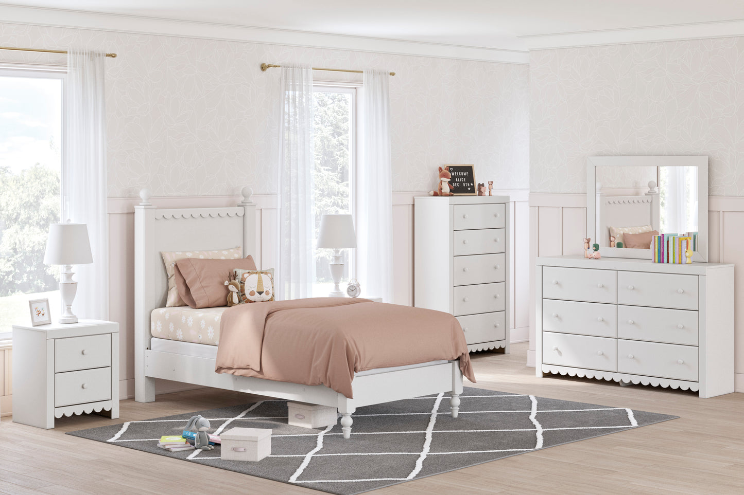 Mollviney bedroom furniture set twin