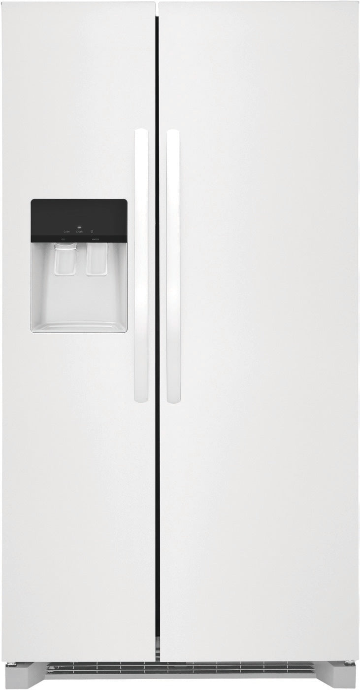 CROSLEY 25.6 Cubic Foot Side -By-Side Refrigerator with LED Lighting
Crushed/Cubed Ice Dispenser
Door Alarm
Adjustable Glass Shelving
Color: Stainless Steel
