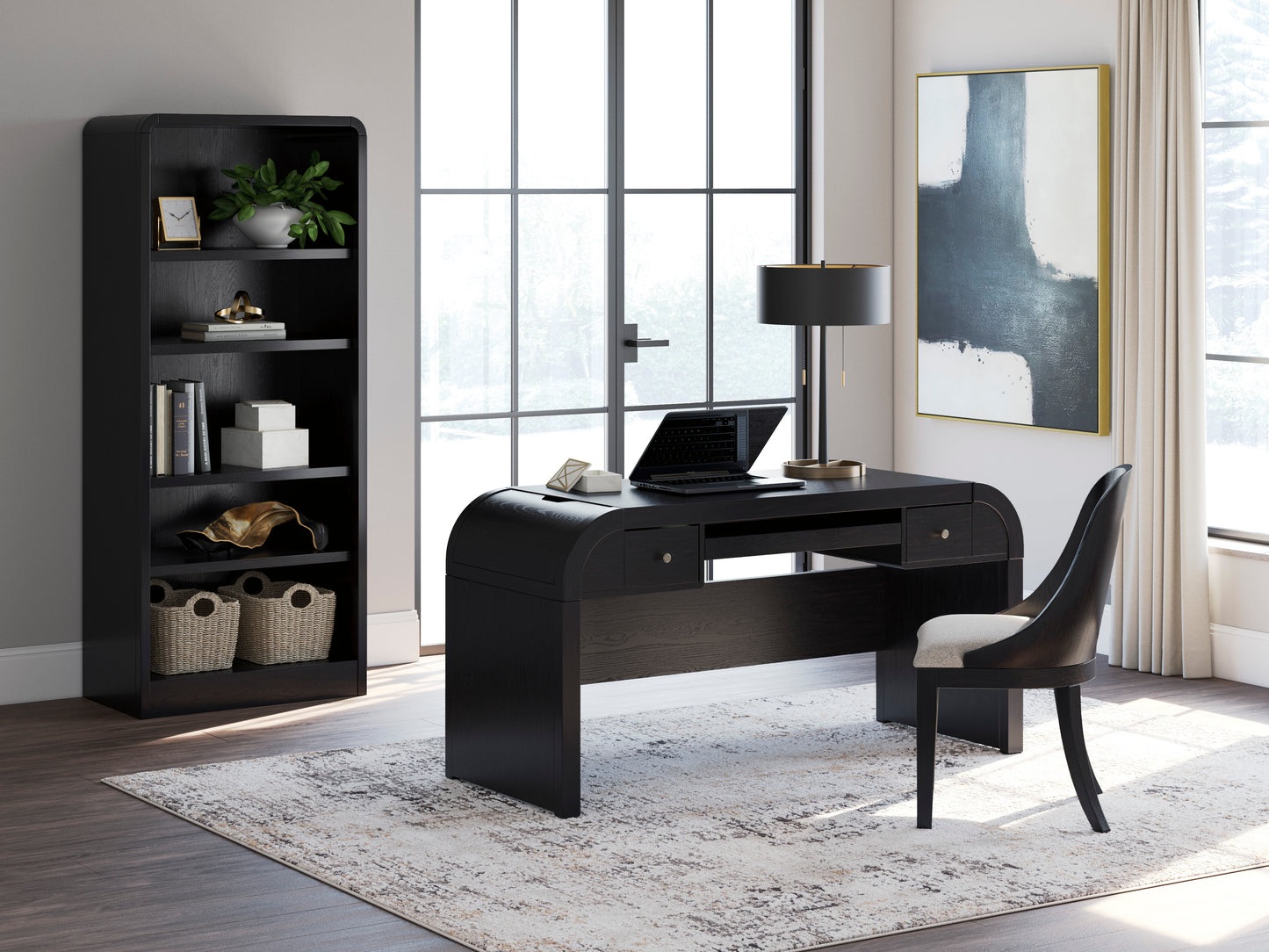 Rowanbeck Office Desk, Chair, and Bookcase