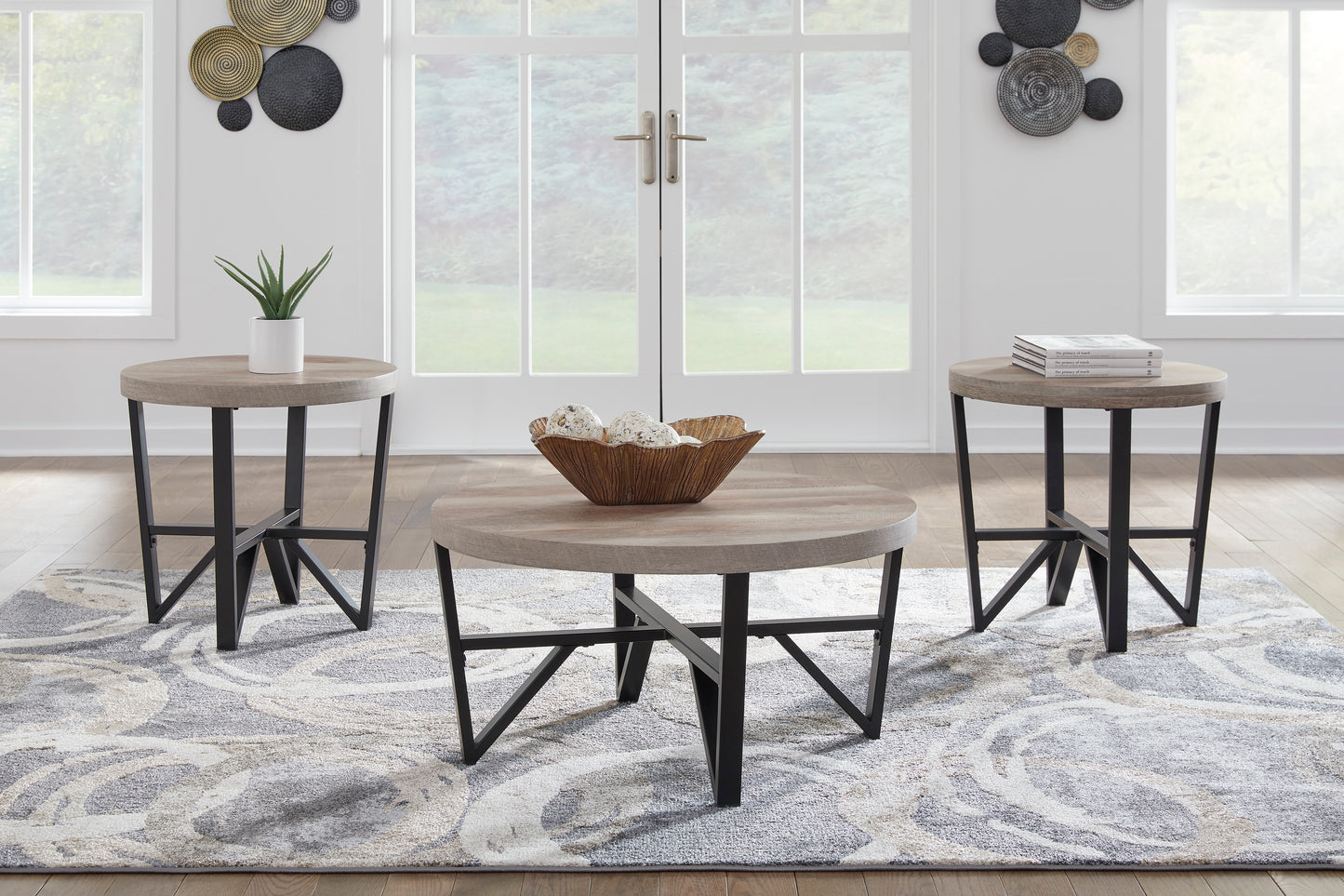 Deanlee Coffee Table and Two End Tables set