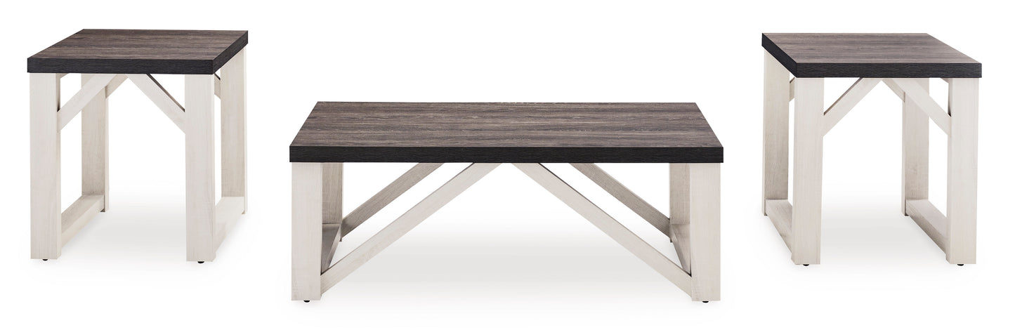 Dorrinson coffee table and two end tables set