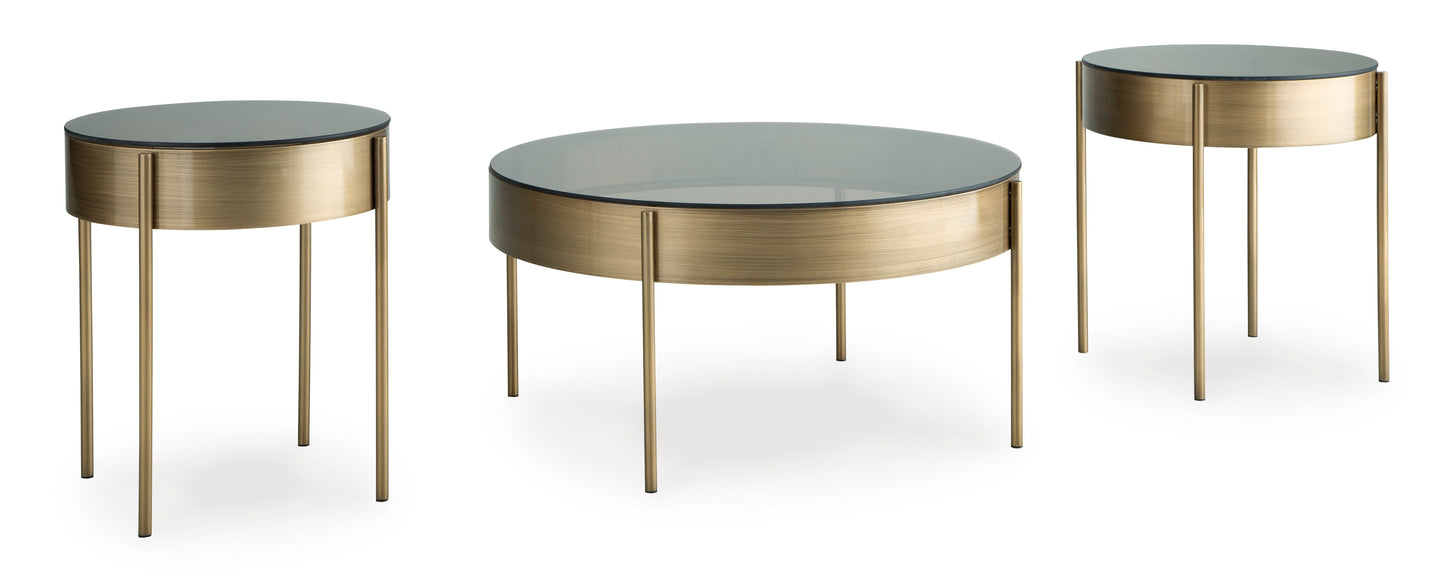 Jettaya coffee table and two end table set