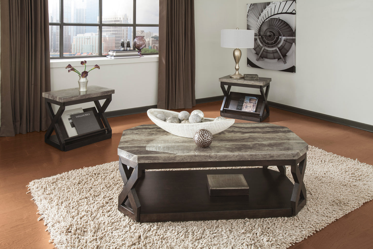 Radilyn Coffee and Two End Table Set