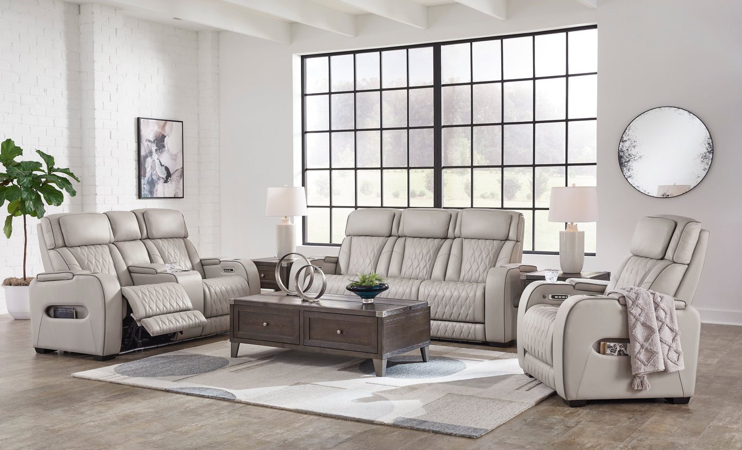 Boyington living room set grey color