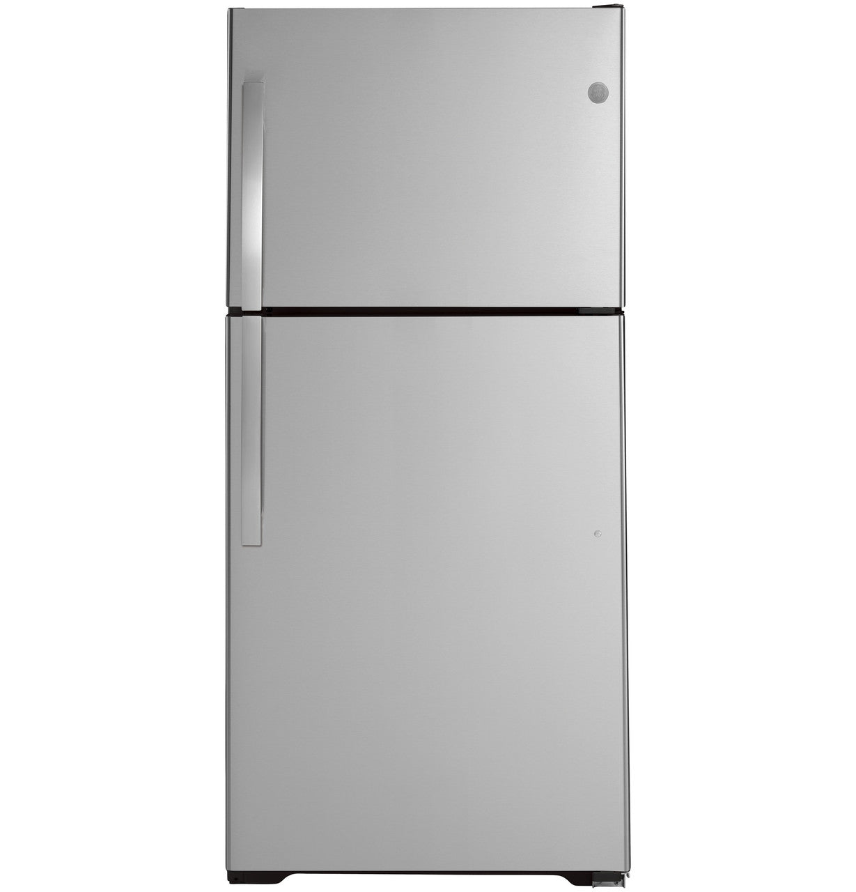 GE 21.9 Cubic Foot Top Mount Refrigerator with LED Lighting
Edge-to-Edge Glass Shelves
Gallon Storage
Automatic Defrost
Fingerprint Resistant
Color: Stainless Steel